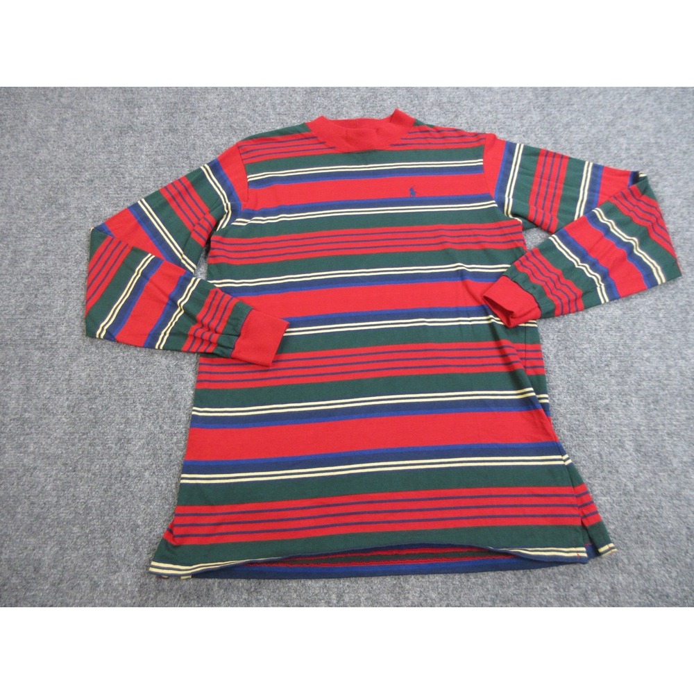 Vintage Polo Ralph Lauren Shirt Mens XL Striped Long Sleeve Made USA 90s